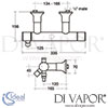 Ideal Standard Alfiere Bath Shower Mixer Kit Dimensions